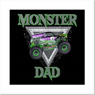 Monster Truck Dad Fathers Day Monster Truck Are My Jam Posters and Art